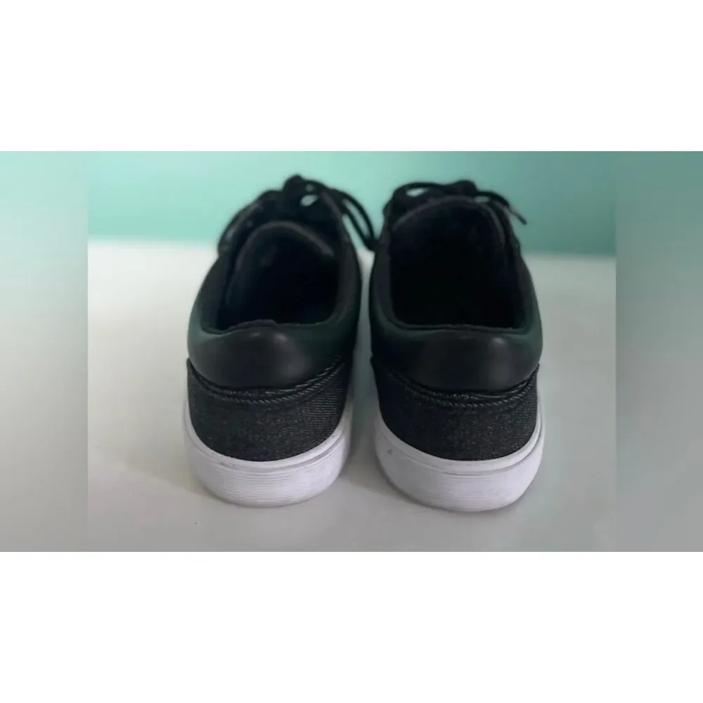 St. John's Bay‎ Men's Casual Sneakers Black Canvas Lace-Up Shoes